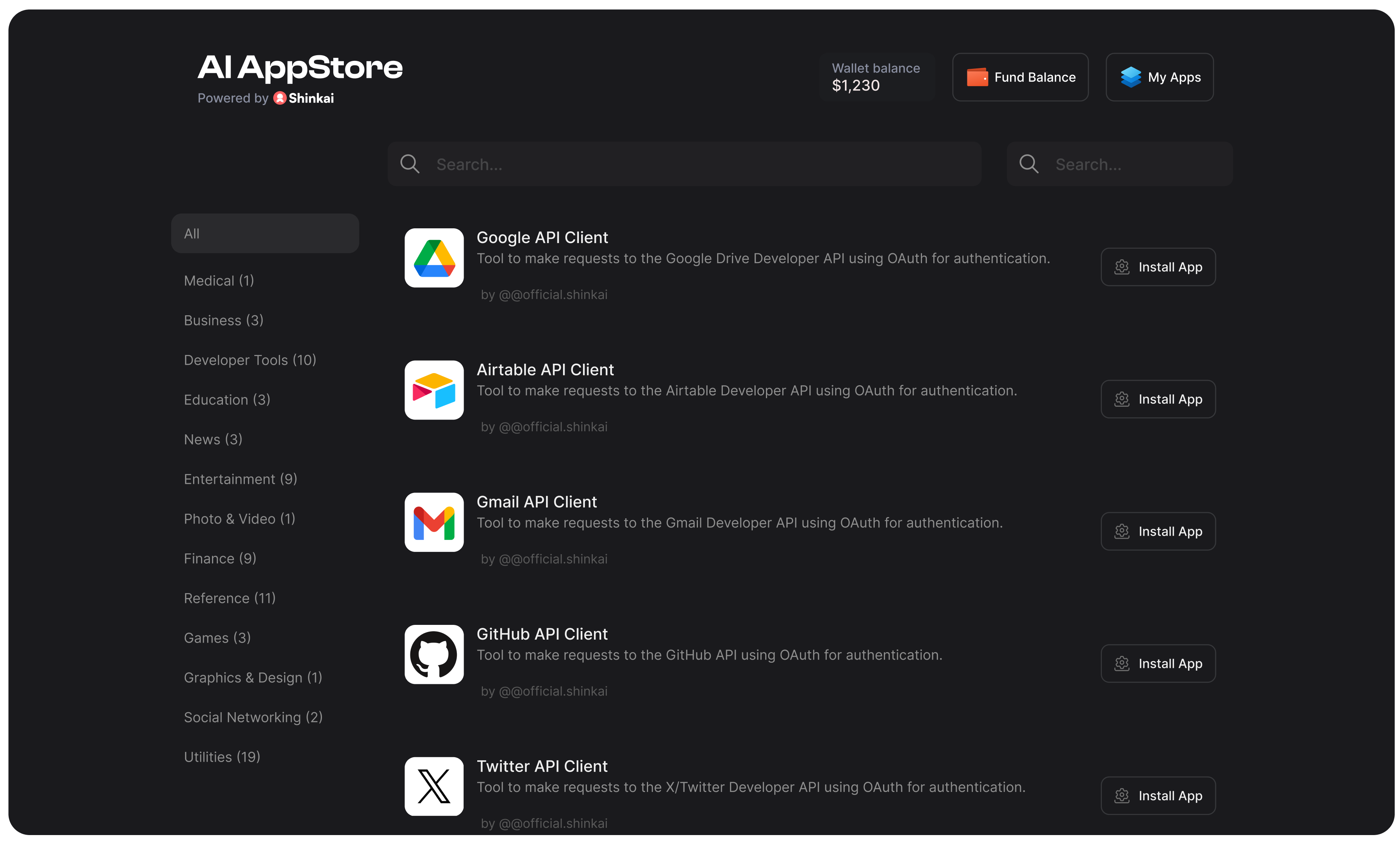 AI Workflow Interface